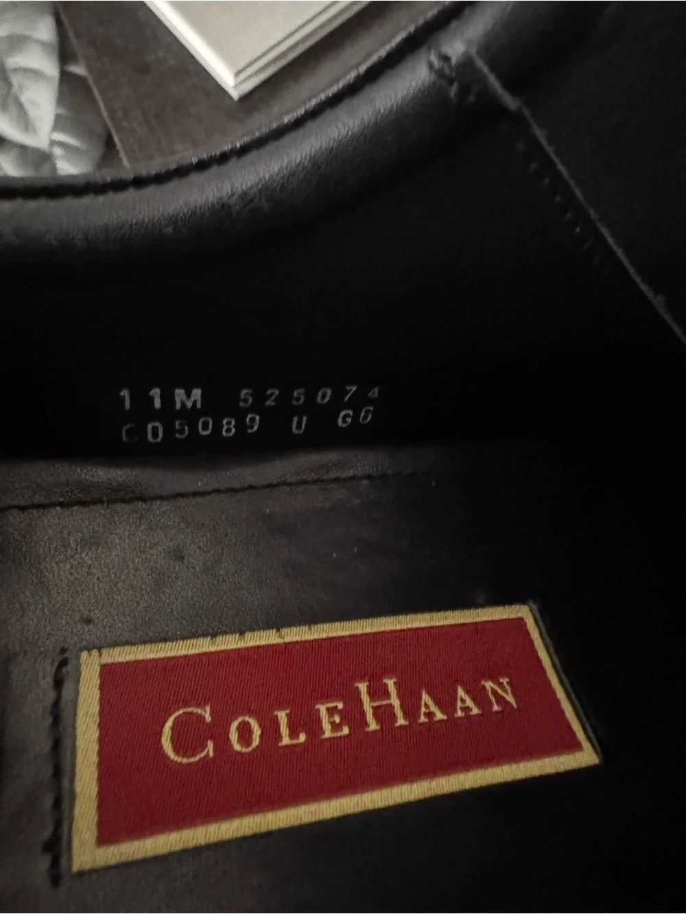 Cole Haan Black Leather Derby Shoes